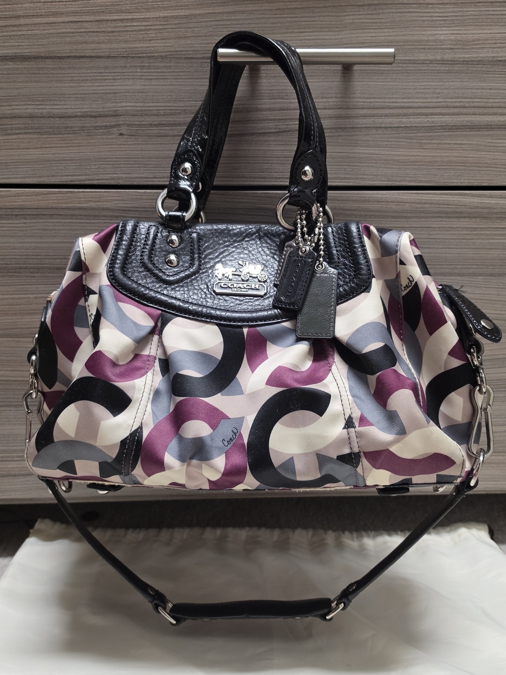 Rare Coach Madison Graphic Op Art Audrey Satchel - Style 14319